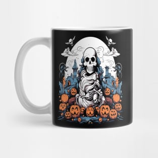 Halloween Monk Skeleton Mug